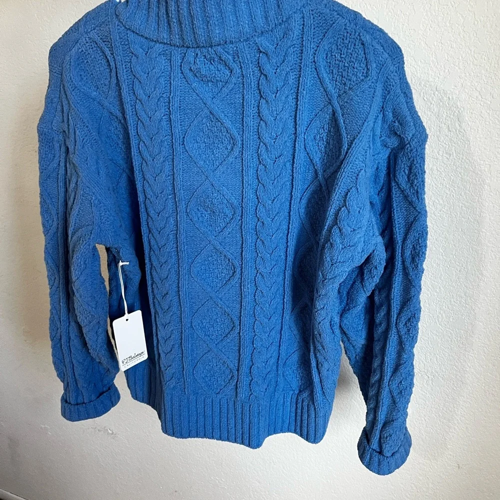 Blue Cable Knit Sweater - Picture 2 of 4